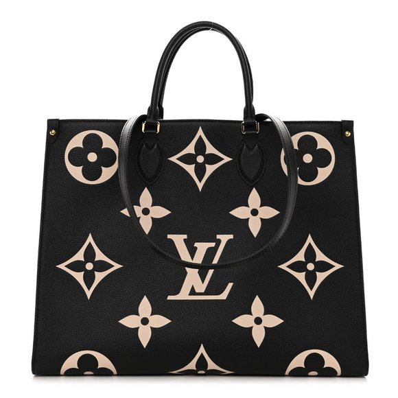 LOUIS VUITTON Empreinte Monogram Giant Onthego GM Black Beige - Picture 1 of 1